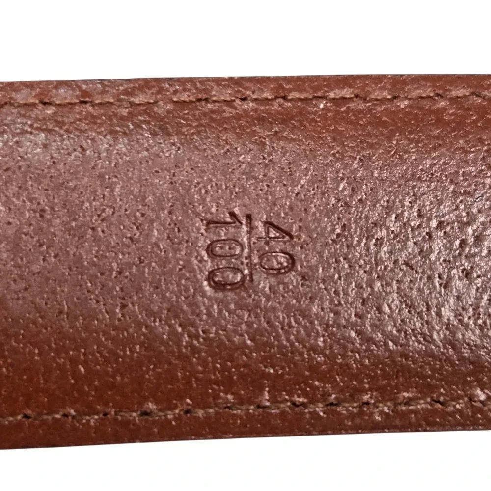 Vtg Polo Ralph Lauren Leather Belt Mens 40 Brown Silver Buckle 405191717 Classic